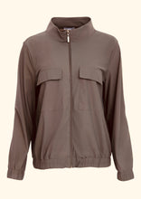 Load image into Gallery viewer, Cocoa Travel Fabric Bomber Jacket