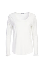 Load image into Gallery viewer, Jersey round neck top with mesh sleeve