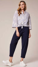 Load image into Gallery viewer, Pinstriped Applique Blouse
