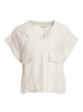 Load image into Gallery viewer, Patch Pocket Vee Neck Ash Top