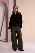 Load image into Gallery viewer, Thyme Leatherette Wide Leg Trousers