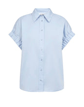 Load image into Gallery viewer, Poppy Blue Elastic Cuff Shirt