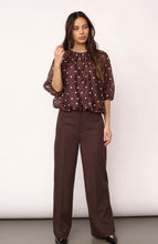 Load image into Gallery viewer, Dita Dark Brown Ballon Dot Blouse