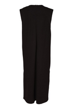 Load image into Gallery viewer, Black Sleeveless Pinafore Vee Neck Dress With Pocket