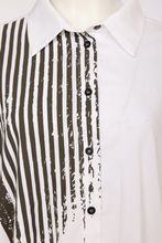 Load image into Gallery viewer, Line Placememt Thyme Print Button Through Shirt