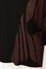 Load image into Gallery viewer, Round Neck Top With Choko Print Sections