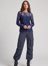 Load image into Gallery viewer, Charlotte Navy Blue Top
