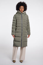 Load image into Gallery viewer, Misty Basil light leopard Keilafur Coat
