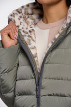 Load image into Gallery viewer, Misty Basil light leopard Keilafur Coat