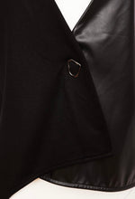 Load image into Gallery viewer, Waistcoat With Leatherette Panel And Trim Detail