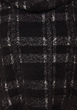 Load image into Gallery viewer, Check Knit Top With Leatherette Pocket And Zip