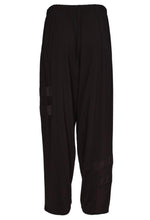 Load image into Gallery viewer, Black Pull Up Trouser With Layed On Bands