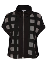 Load image into Gallery viewer, Box Check Jacket With Contrast Side Panels And Zip