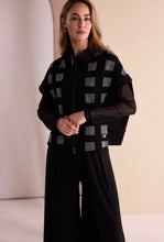Load image into Gallery viewer, Box Check Jacket With Contrast Side Panels And Zip