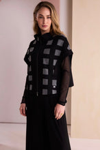 Load image into Gallery viewer, Box Check Jacket With Contrast Side Panels And Zip