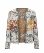 Load image into Gallery viewer, Rabe Fringe Grey Cardigan
