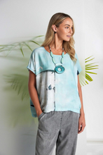 Load image into Gallery viewer, Faded Mint Print Top