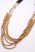Load image into Gallery viewer, Two tone multi string bead necklace