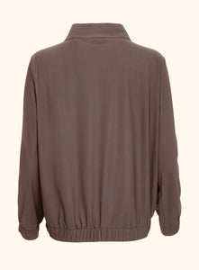 Cocoa Travel Fabric Bomber Jacket