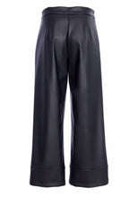 Load image into Gallery viewer, Black Faux Leather Wide Legged Trousers
