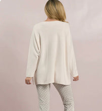 Load image into Gallery viewer, Winter White Sloppy Joe V Neck Jumper
