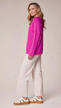 Load image into Gallery viewer, Deck Cerise pink v neck jumper

