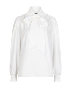 White Estelle Bow Blouse