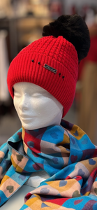 Red Fleece Lined Hat