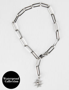 Natasha Silver Adjustable Paperlink Bracelet