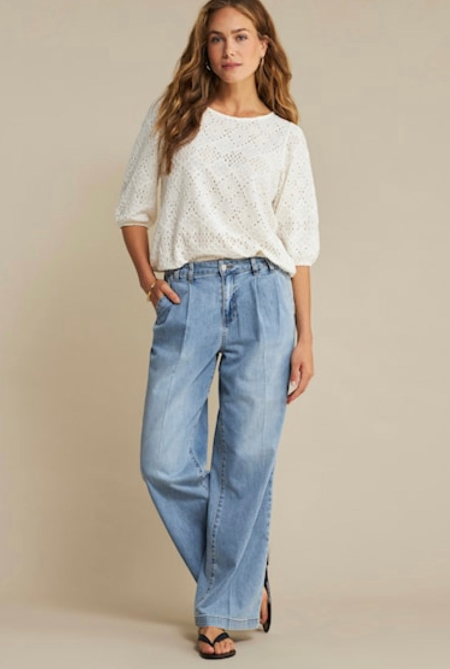 Chrissie wide leg jean