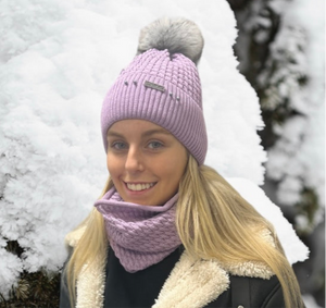 Lilac Hat and Snood Set