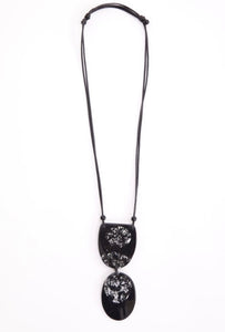 Print Flat Stone Necklace