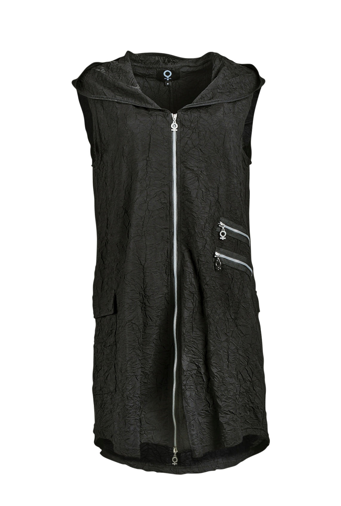 Black Crinkle waistcoat