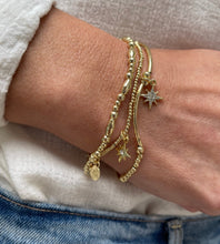 Load image into Gallery viewer, Peace  Gold 3 Piece Stack Bracelet

