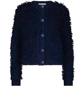 Navy Bomber Knit Loops
