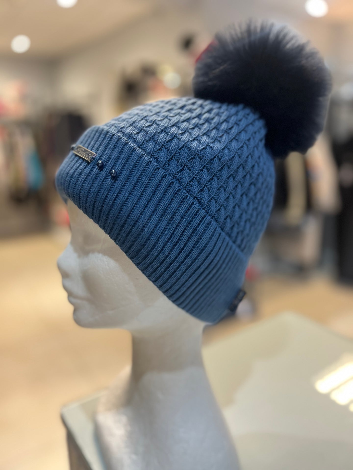 Denim Blue Fleece Lined Hat