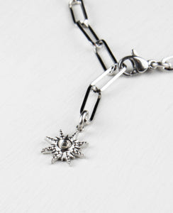 Natasha Silver Adjustable Paperlink Bracelet