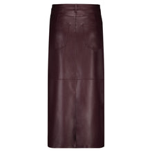 Load image into Gallery viewer, Aline Faux Leather Aubergine Skirt
