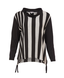 Stripe Drawstring Top