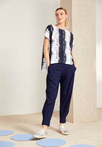 Navy Cuff Trousers