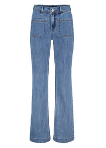 Colette Front Patch Pockets Midstone Jean