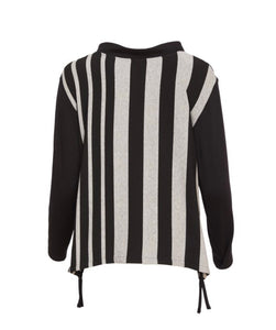 Stripe Drawstring Top