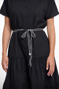Tyler Black Cotton Dress