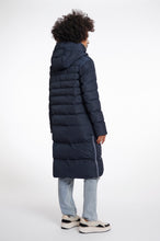 Load image into Gallery viewer, Navy Keila Puffa Faux Fur Lined Coat
