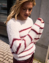Load image into Gallery viewer, Ruby Fuzzy Stripe Jumper
