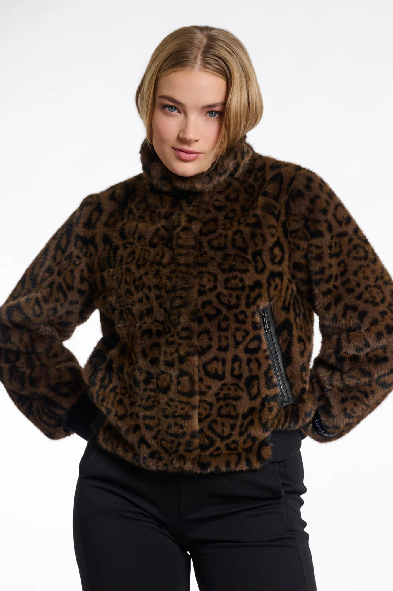 Ambra Faux Fur Bomber Jacket