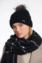Load image into Gallery viewer, Black Kevina Detachable Pom Hat
