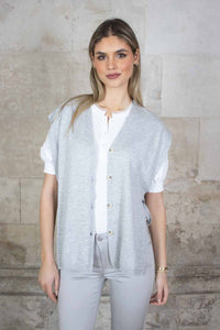 Vartry Grey Button Up Gilet