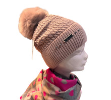 Load image into Gallery viewer, Dusky Pink Fleeced Lined Hat
