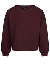 Load image into Gallery viewer, SKYLER TOP LONG SLEEVES SCUBA in BURGUNDY
